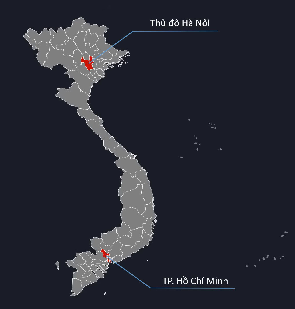 Thủ đô Hà Nội & TP. HCM