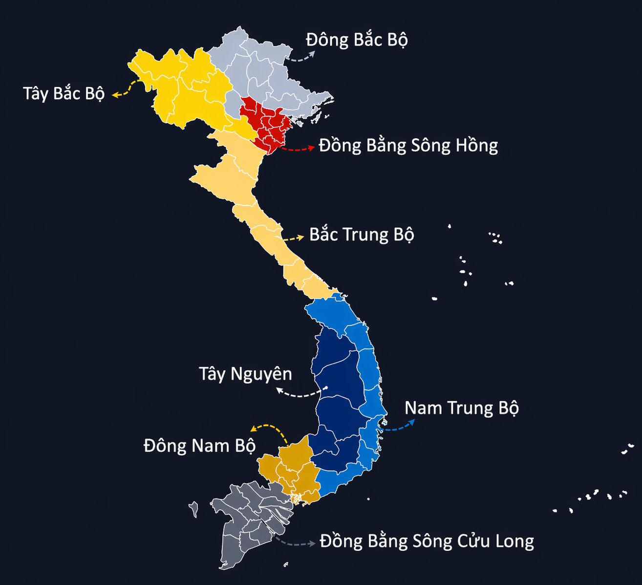 Bản đồ vùng miền Việt Nam