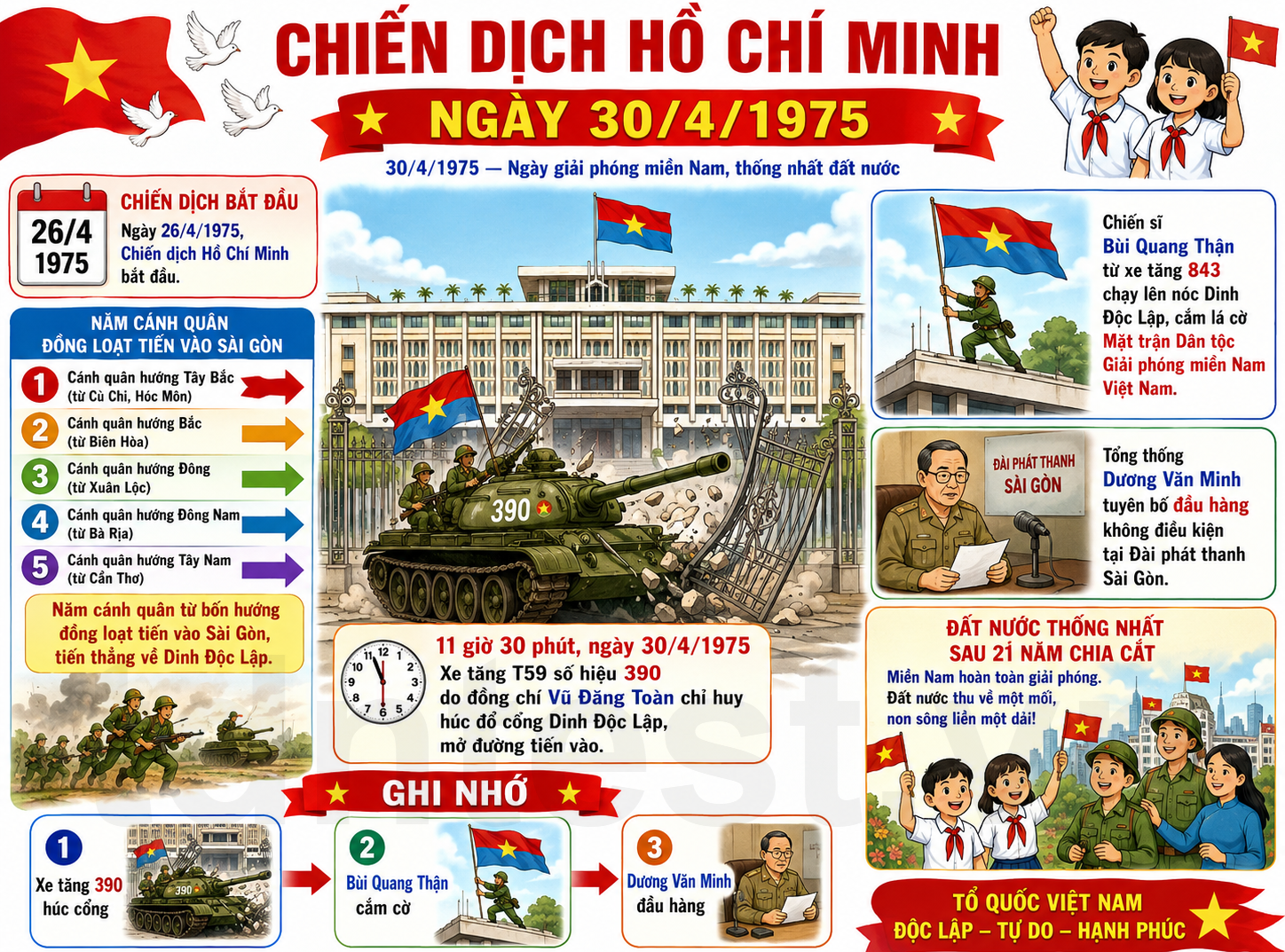Hình ảnh minh họa Chiến dịch Hồ Chí Minh — Ngày 30/4/1975