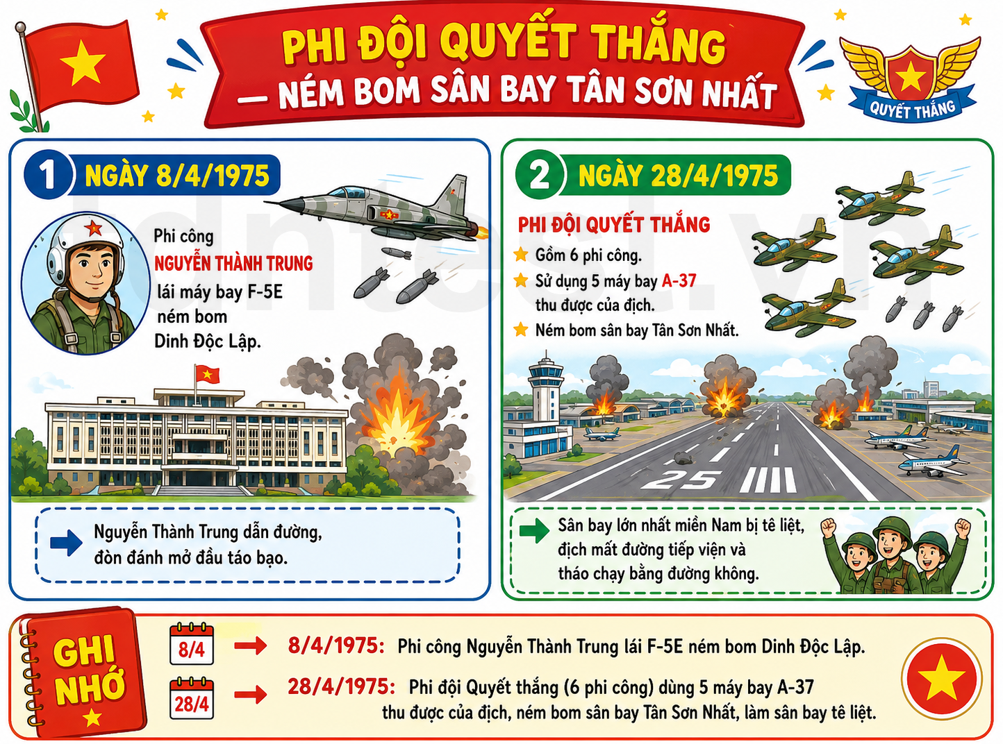 Hình ảnh minh họa Phi đội Quyết thắng — ném bom sân bay Tân Sơn Nhất