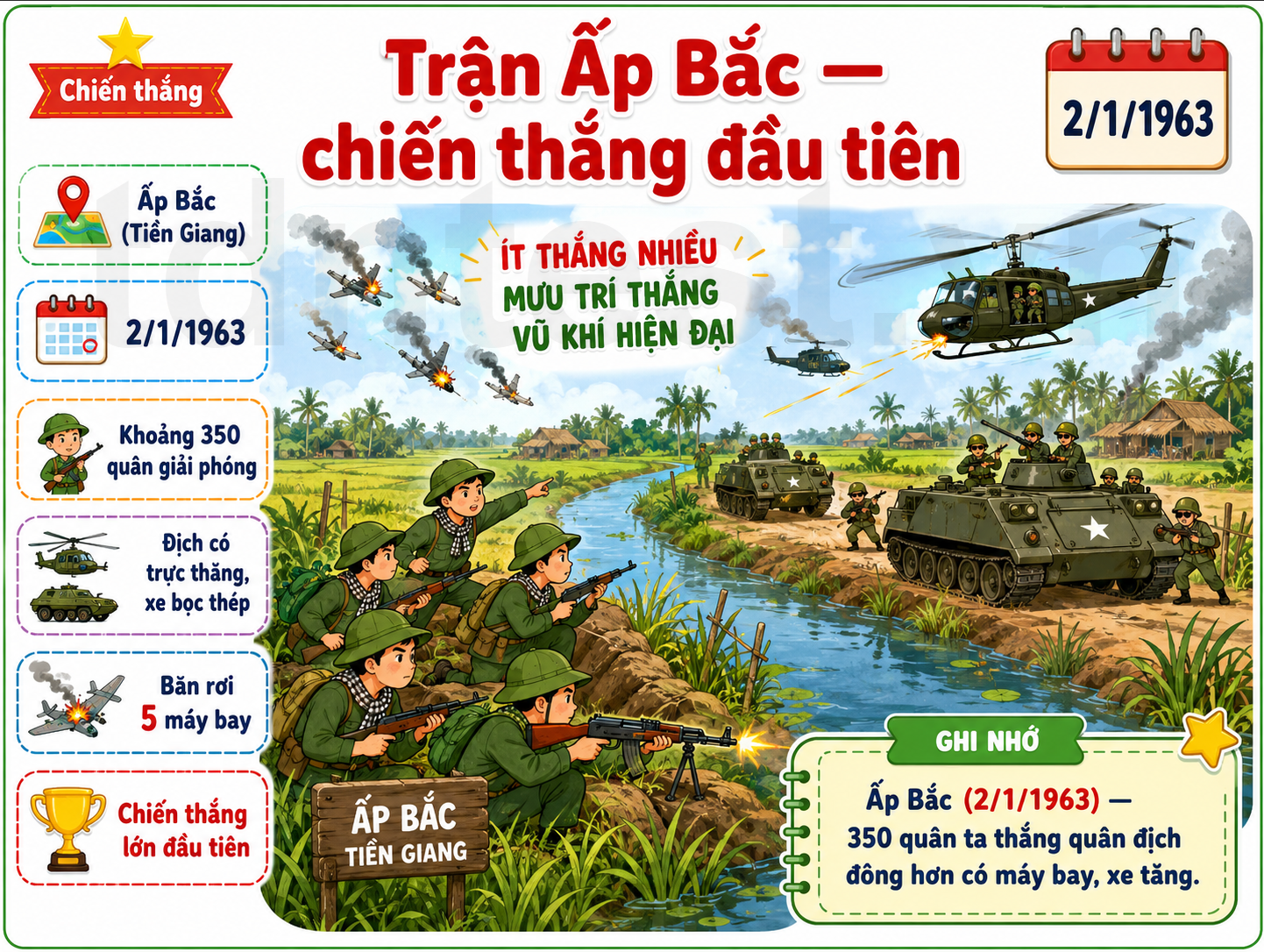 Hình ảnh minh họa Trận Ấp Bắc — chiến thắng đầu tiên