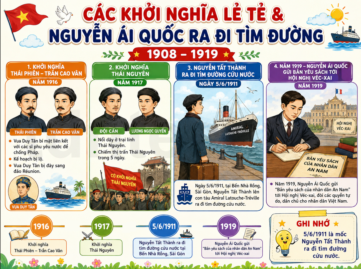 Hình ảnh minh họa Các khởi nghĩa lẻ tẻ & Nguyễn Ái Quốc ra đi tìm đường