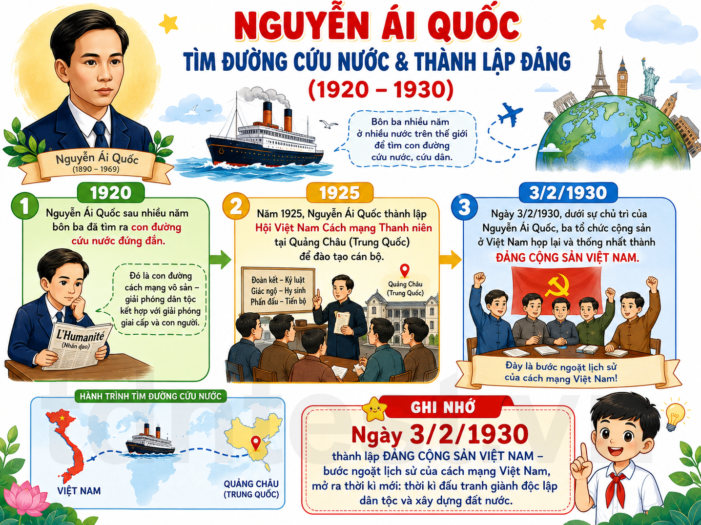 Hình ảnh minh họa Nguyễn Ái Quốc tìm đường cứu nước & thành lập Đảng