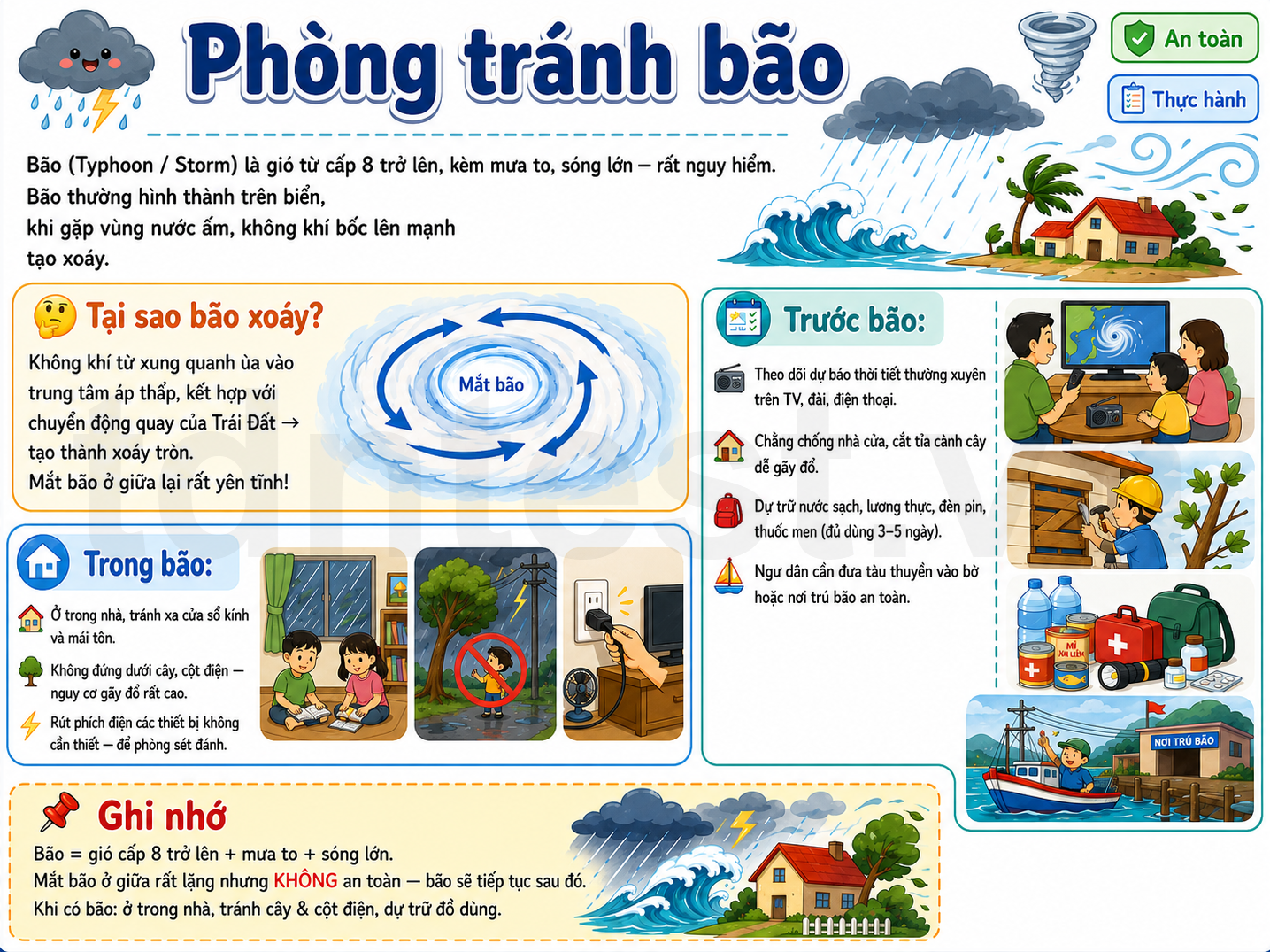 Hình ảnh minh họa phòng tránh bão