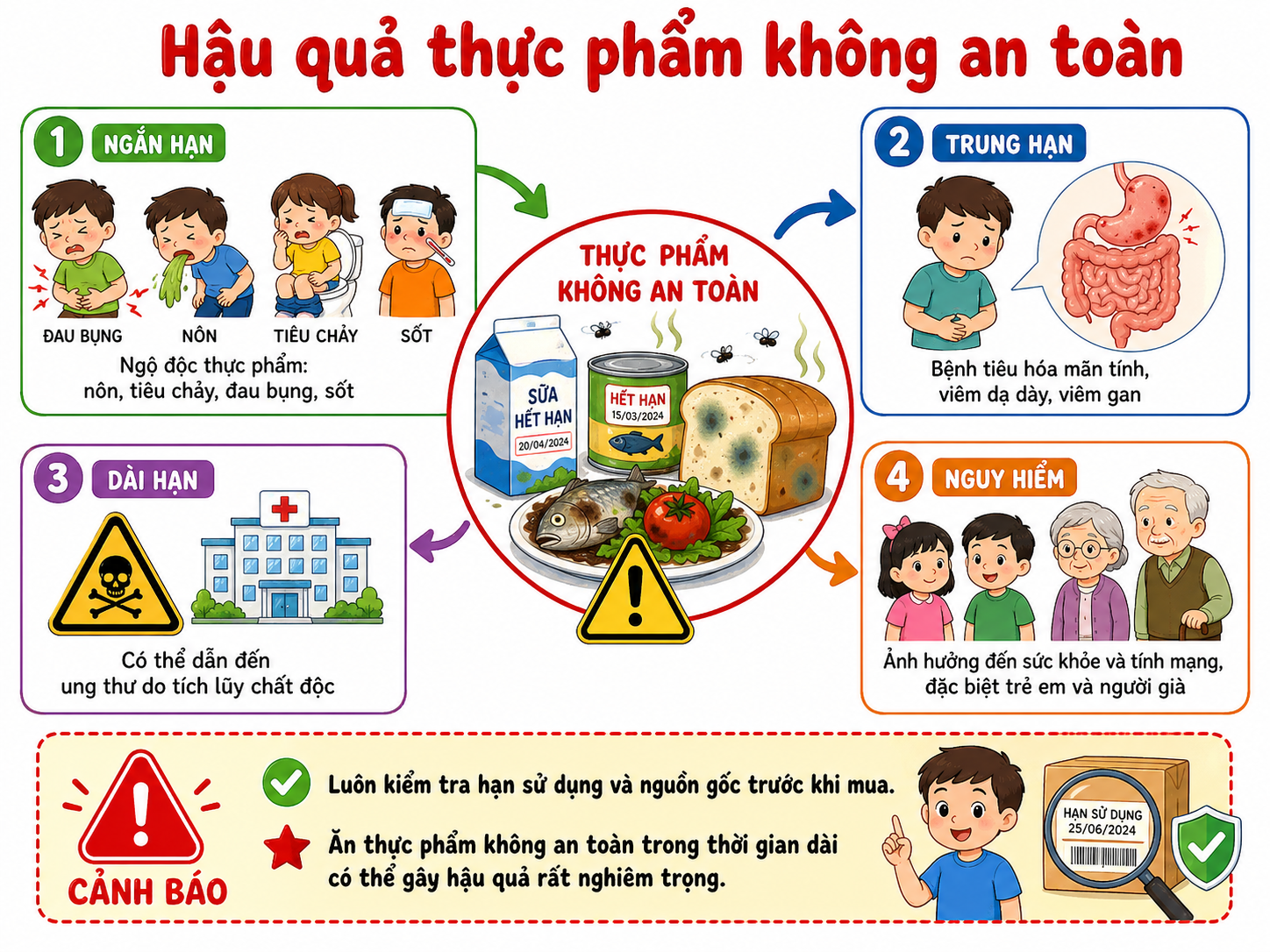 Hình minh họa Hậu quả thực phẩm không an toàn