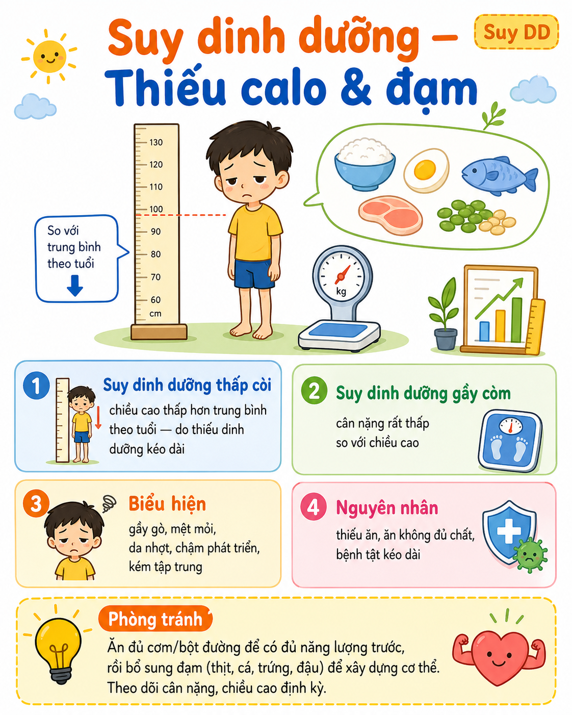 Hình minh họa Suy dinh dưỡng — Thiếu calo & đạm
