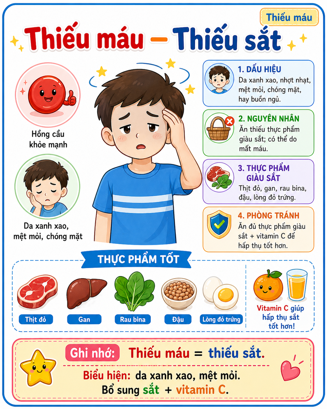 Hình minh họa Thiếu máu thiếu sắt (Iron-deficiency Anaemia)