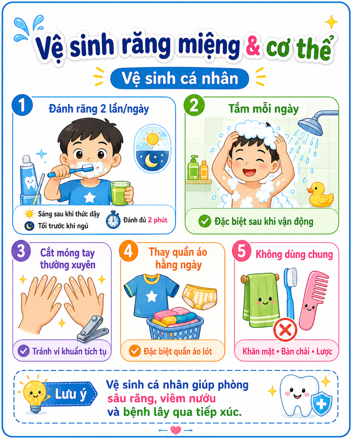 Hình minh họa Vệ sinh răng miệng & Cơ thể
