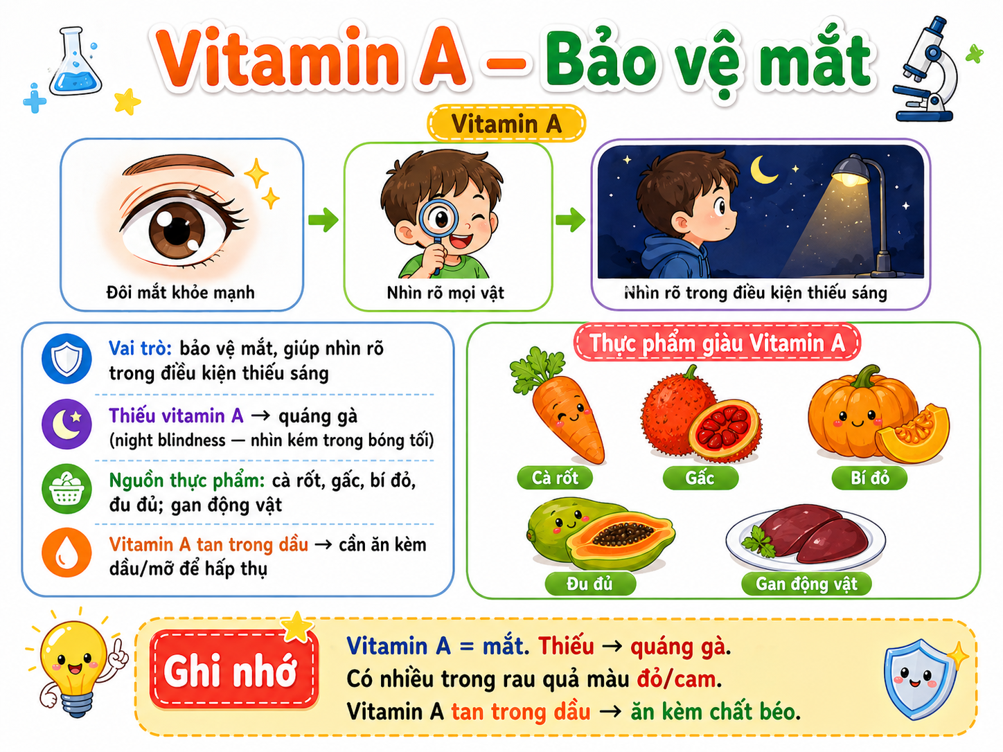 Hình minh họa Vitamin A — Bảo vệ mắt