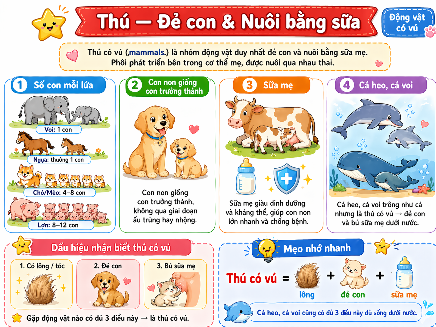 Thú đẻ con và nuôi bằng sữa