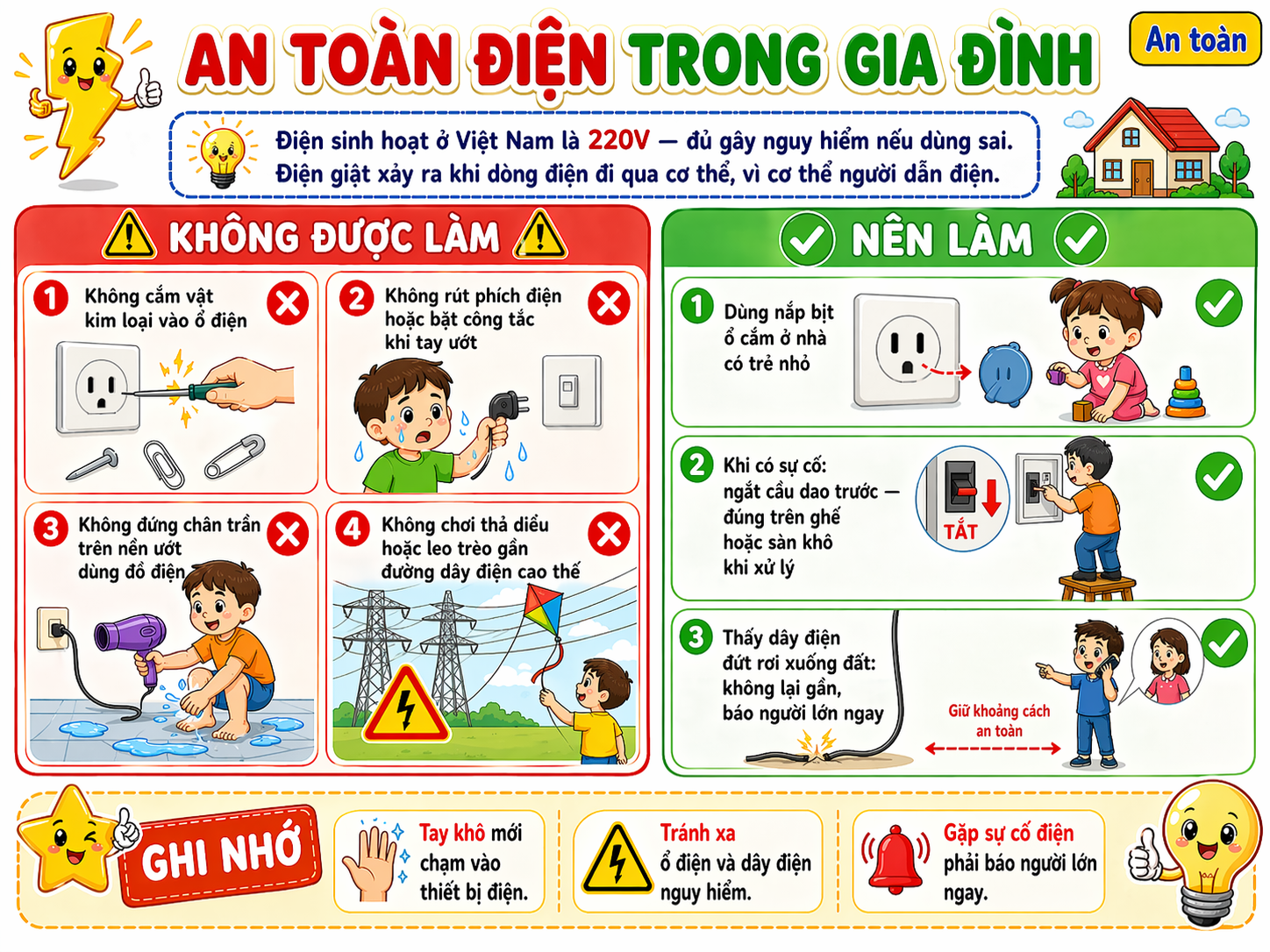 Hình ảnh minh họa an toàn điện