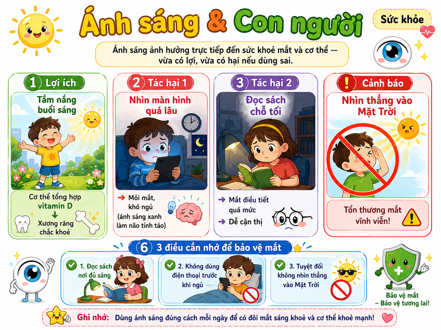 Hình ảnh minh họa nguồn sáng và con người