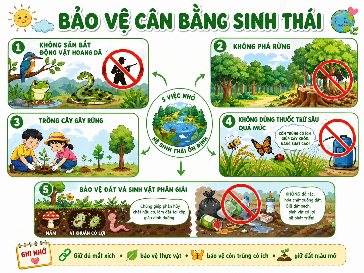 Hình ảnh minh họa bảo vệ cân bằng sinh thái