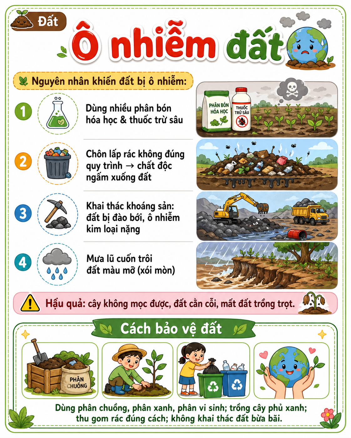 Hình ảnh minh họa ô nhiễm đất