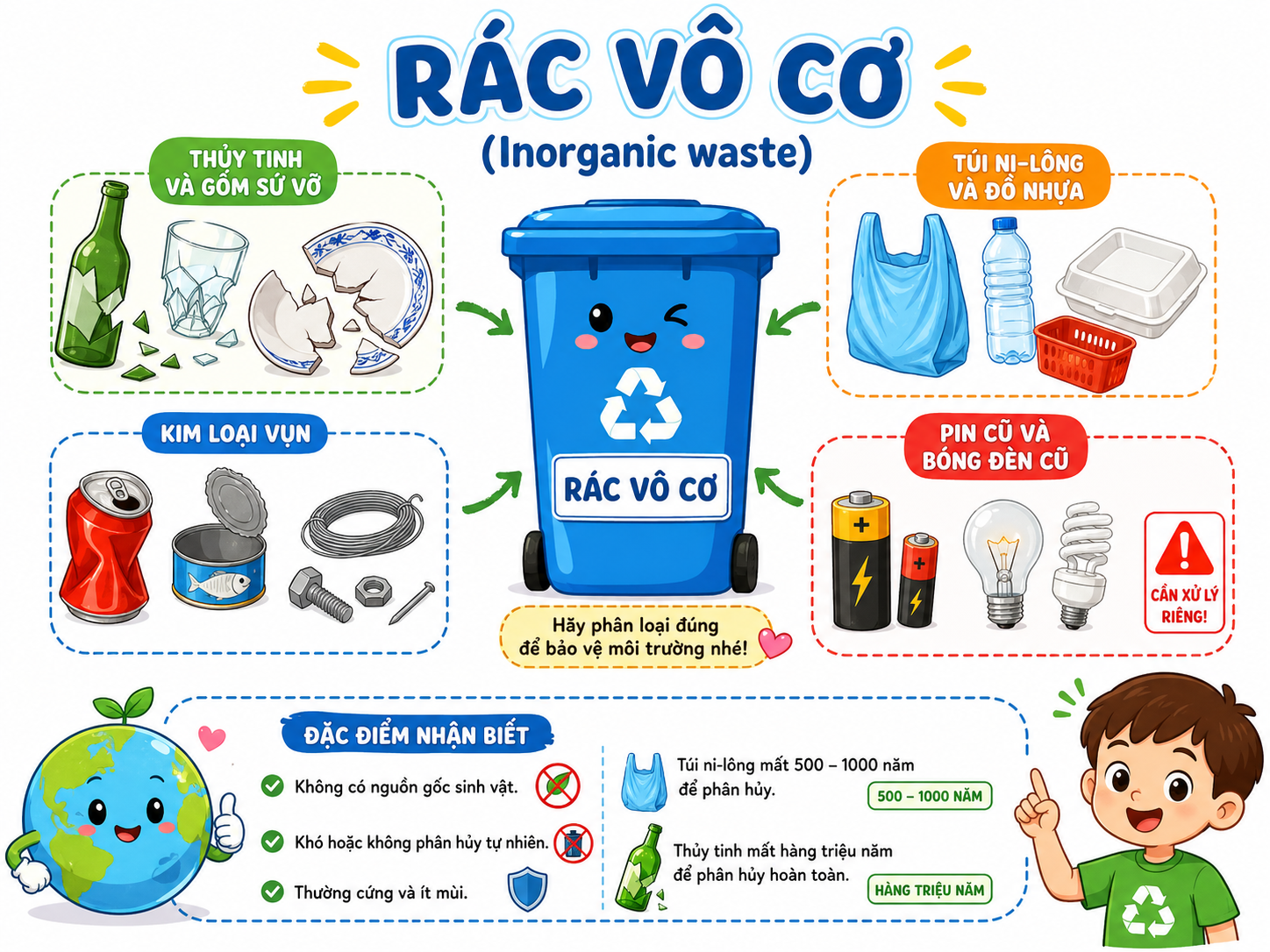 Hình ảnh minh họa rác vô cơ