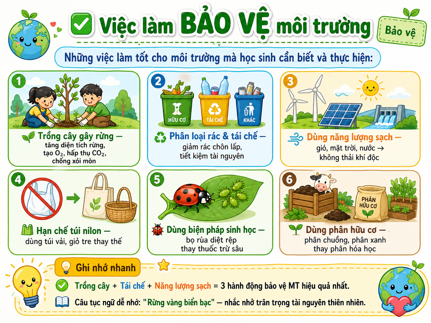 Hình ảnh minh họa việc làm bảo vệ môi trường
