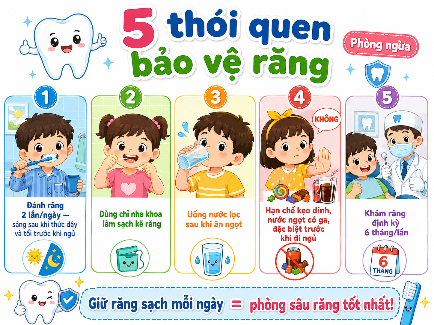 5 thói quen bảo vệ răng