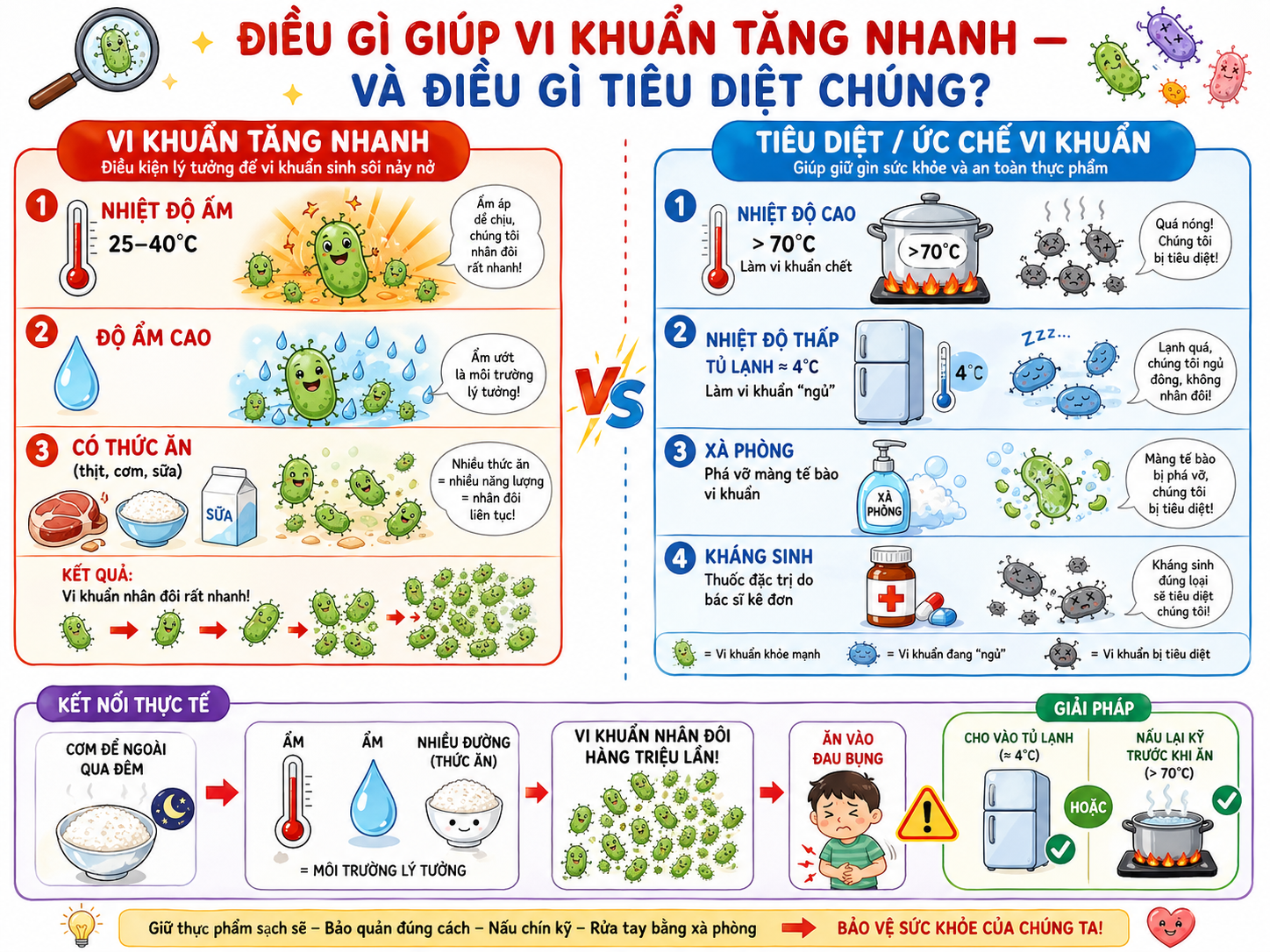 Điều gì giúp vi khuẩn tăng nhanh