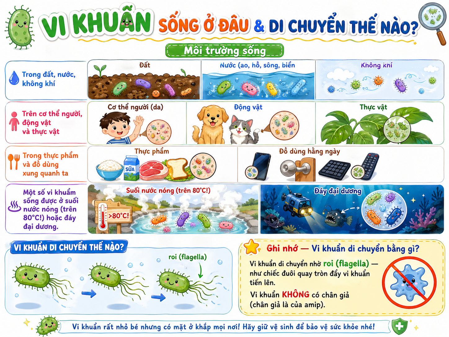 Vi khuẩn sống ở đâu